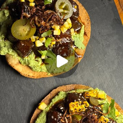 Tuna Tostadas With Soy Sauce, Chili And Sesame Sauce