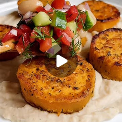 Mediterranean Sweet Potato Salad With Creamy White Bean Ranch