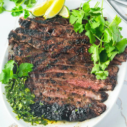 Cilantro Lime Marinated Grilled Flank Steak
