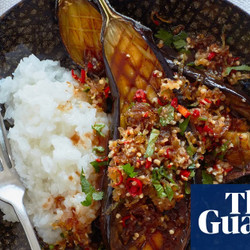 Meera Sodha’s Vegan Recipe For Aubergine Larb With Sticky Rice And Shallot Salad