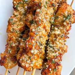 Ranch Garlic Parmesan Chicken Skewers