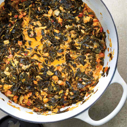 Kimchi-creamed Collard Greens