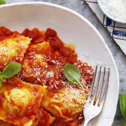 Chicken And Mushroom Ravioli With Simple Tomato Sauce | Myfoodbook With Australian Eggs