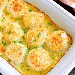 Butter Parmesan Baked Scallops