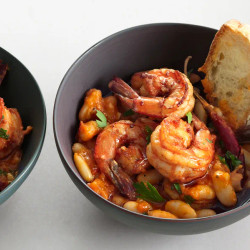 Garlic Shrimp And White Beans