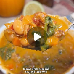 Tuscan White Bean &amp; Sausage Soup