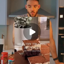 Healthy Tiramisu Brownies