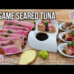 Seared Sesame Tuna With Ginger Soy Dipping Sauce