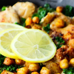 Creamy Lemon Chicken Thighs With Kale And Chickpeas