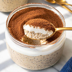 Tiramisu Overnight Oats (creamy Greek Yogurt Topping)