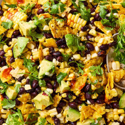 Fresh Corn And Black Bean Salad With Corn Chips