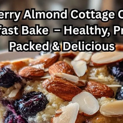 Blueberry Almond Cottage Cheese Breakfast Bake