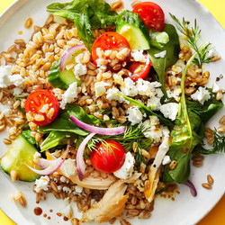 Greek Chicken And Farro Salad