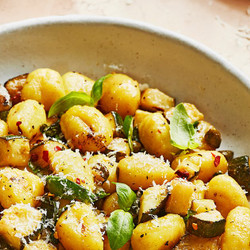 Courgette, Brown Butter And Basil Gnocchi