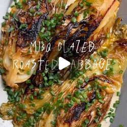 Miso Glazed Roasted Cabbage