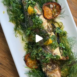 Roasted Sea Bass, Fennel &amp; Citrus Gremolata
