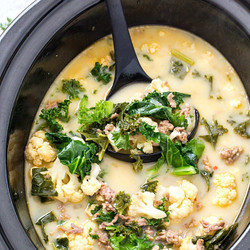 Slow Cooker Low Carb Zuppa Toscana Soup