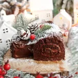 No-bake Chocolate Yule Log