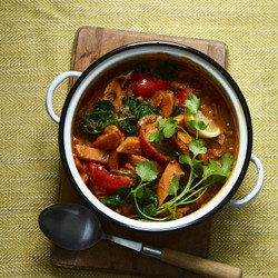 Sweet Potato, Spinach &amp; Peanut Stew