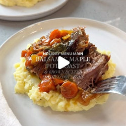 Balsamic Maple Pot Roast With Brown Butter Mashed Potatoes