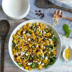Roasted Cauliflower Chickpea Salad