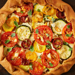 Tomato And Courgette Khorasan Galette