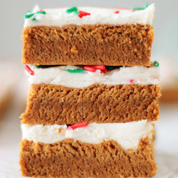 Soft Gingerbread Cookie Bars