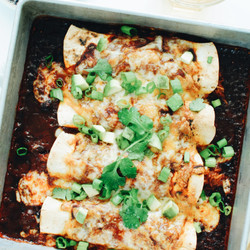 Rice And Bean Enchiladas