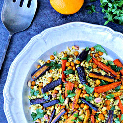 Barley Salad With Roasted Carrots And Chickpeas