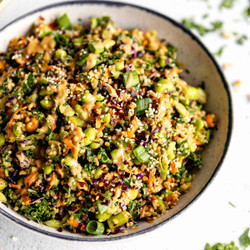 Asian Edamame Peanut Crunch Salad