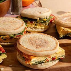 Veggie And Egg Breakfast Sandwiches