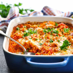 Dump-and-bake Italian Chicken And Rice