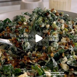 Crispy Lentil Salad With Lemon-tahini Dressing