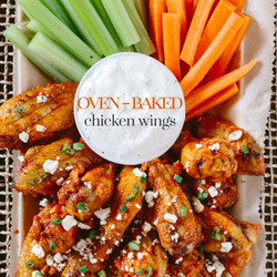 Slow Baked Chicken Wings With Hot Wing Sauce
