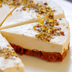 No-bake Carrot Halwa Cheesecake