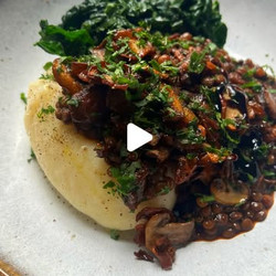 Lentil &amp; Mushroom Ragout With Mashed Potato