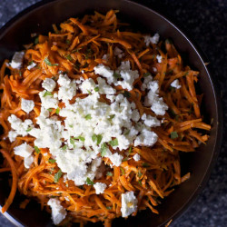 Carrot Salad With Harissa, Feta And Mint