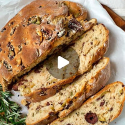 No-knead No-yeast Olive And Rosemary Rustic Bread