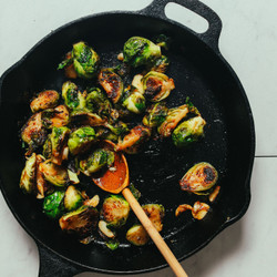 Miso-glazed Roasted Brussels Sprouts
