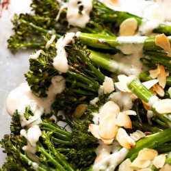 Roasted Broccolini With Tahini Sauce