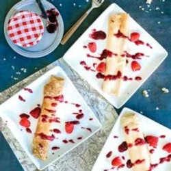 Raspberry And Mascarpone Crepes