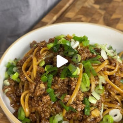 High Protein Ground Beef Mongolian Noodles