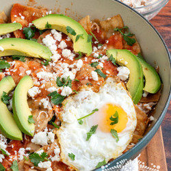 Mexican Chilaquiles Rojos