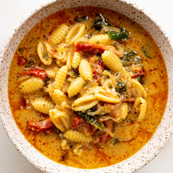 Brothy Cavatelli With Sundried Tomatoes &amp; Parmesan
