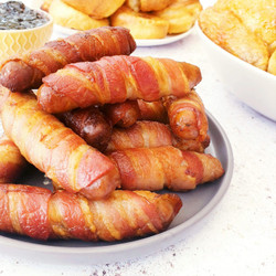 Pigs In Blankets Recipe (uk Bacon Wrapped Sausages)