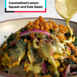 Caramelized Lemon Shredded Squash And Kale Salad