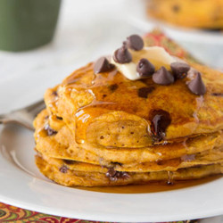 Pumpkin Chocolate Chip Pancakes