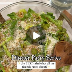 Gem Lettuce Salad With Lacorte House Dressing, Smashed Marinated Olives And Toasted Crouton Crumb