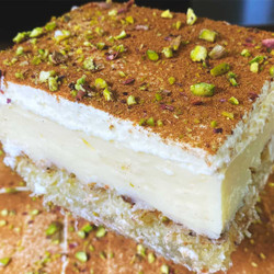 Greek Ekmek Kataifi Recipe (whipped Cream Custard Dessert) - niklopaa
