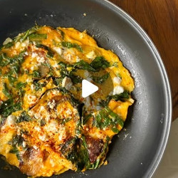 Potato And Spinach Feta Omelet